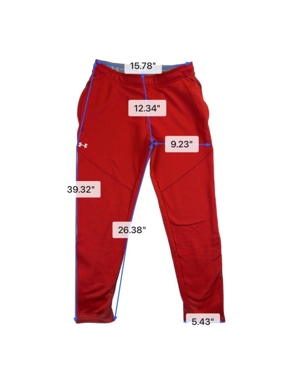 Under Armour Mens Red Coldgear Joggers Loose Fit Pants Size L - Picture 12 of 12